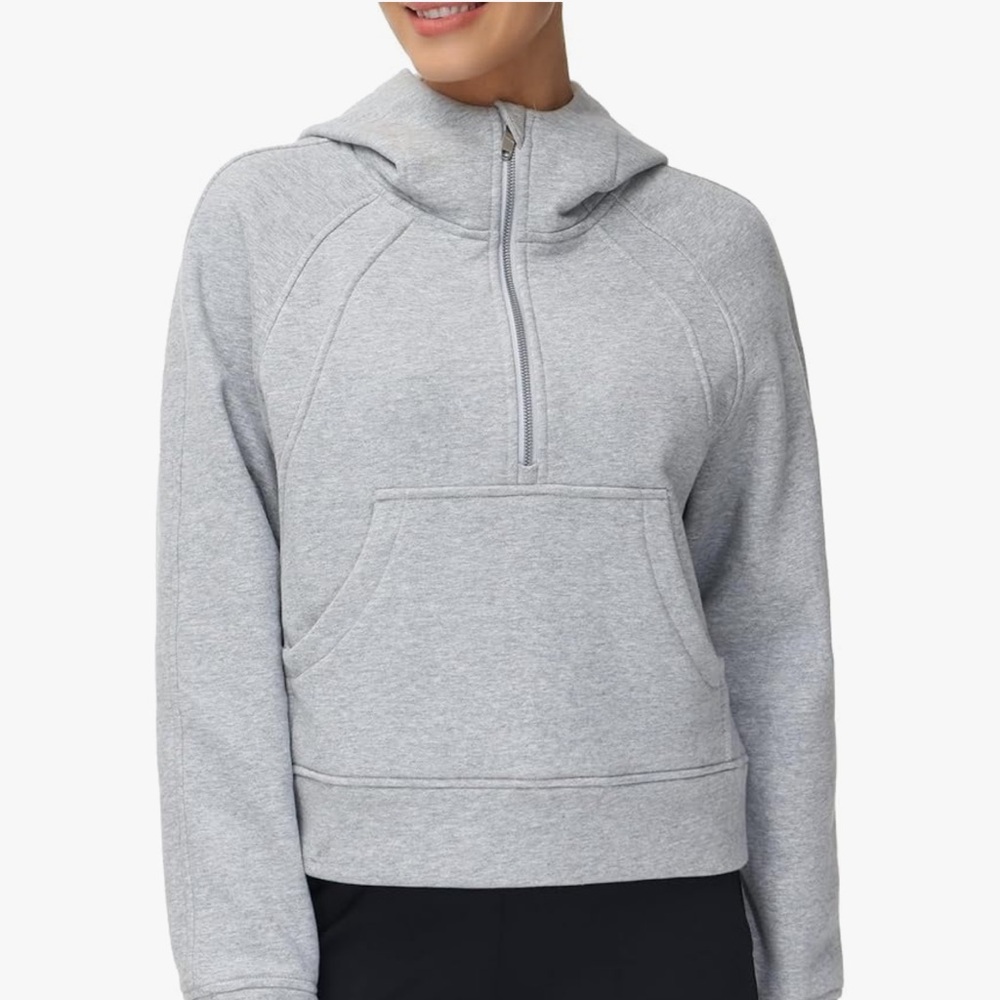 Gray Women's cropped Hoodie